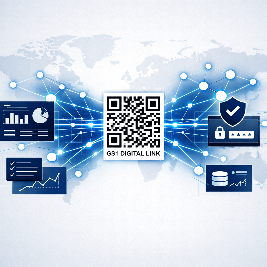 QR code authentication illustration
