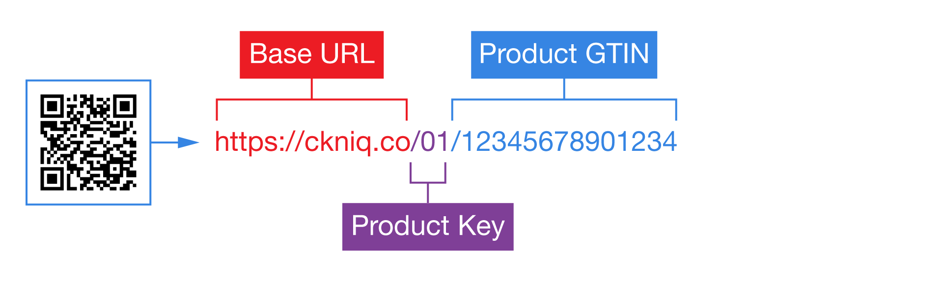 GS1 Datalink 2D barcode format breakdown diagram